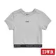 EDWIN 合身短版短袖T恤(麻灰色)-女款