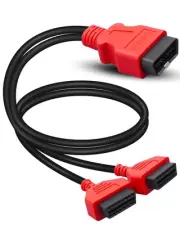 OBD2 Splitter Y Cable OBDII 1 Male to 2 Female Extension Cable Adapter, 16 Pi...