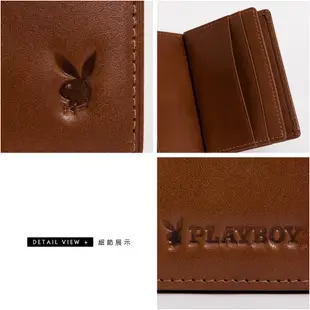 PLAYBOY 包包【永和實體店面】保固 Own系列 牛皮 真皮 皮夾 短夾 卡片夾 咖啡色 131-0704-60-2