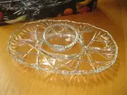 NEW Mikasa Crystal Roxborough Chip and Dip Set New in Box 15" SA 809/560 Germany