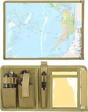 GEEDUD Map Case, Tactical Notebook, Multifunctional Water-Resistant Map Case for Military Hiking, Tactical, Outdoor Activities