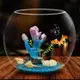 烏龜缸 魚缸生態圓形玻璃金魚缸烏龜缸桌面小型造景水培花瓶圓型小魚缸XL 【麥田印象】