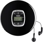 Jensen CD-60R-BT Portable CD Player Bluetooth FM Radio 60 Second Anti-skip (Black)
