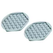 2 packs hexagon round ice square tray with lid,mini circle ice ball-a