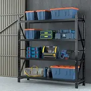 GIANTZ 2Mx2M Garage Shelving Warehouse Rack Pallet Racking Storage Shelf Black