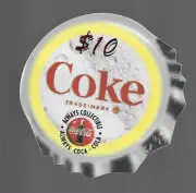Coca-Cola 1995 $10. Die-Cut Bottle Cap Proof Run #ed 9/10