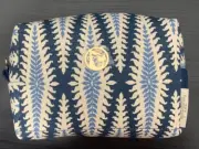 Spartina 449 Lighthouse Cosmetic Bag , Blue Geometric Pattern