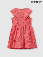 Reiss Pink Lilly 13-14 yrs Cotton Broderie Dress (E26400) | $175