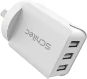 USB Charger 3 Ports USB Wall Plug 15W/3.1A AC Portable AU Mains Power Adapter-Au