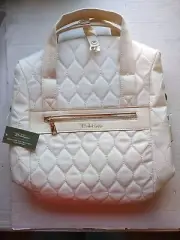 Bella Russo 14.4” Cream Tote Bag Backpack Shoulder Bag With Dustbag