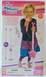 My Music World Simba Microphone with Stand MP3 Plug and Play