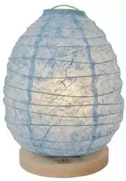 Mino Japanese Paper Table Mini Stand Egg Tenjin Blue Handmade Indirect Lighting
