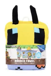 NEW Minecraft Kids Cotton Hooded Towel 51x22