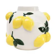 Urban Products Tuscan Lemon Home Garden Decor Flower Display Vase White 16cm