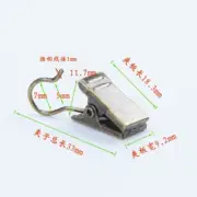 30Pcs Curtain Clips with Hook Metal for Drapery Photos Home Decoration, Bronze