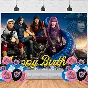 Descen_dants Backdrop 5x3 Vinyl Movie Birthday Party Supplies Photography Background Picture Photoshoot Cake Table Decor Banner Shoot Drapes Poster