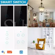 1 2 3 4 Gang WiFi Smart Switch Touch RF Light Wall Panel For Alexa Google Tuya