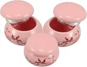 Baluue Ceramic Mini Travel Pots for Creams Ointments Sealed Lipstick Blush Containers Makeup Sample Storage