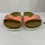 Birkenstock New w/ Box Madrid Patent Coral Peach Birko-Flor Patent R Select Size