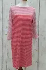 $125 LAUREN RALPH LAUREN Women Sz S White Red Stripe Dress Knee Length