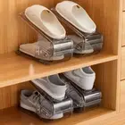 Adjustable Shoe Rack Double-layer Shoe Holder Shoes Tray Shoe