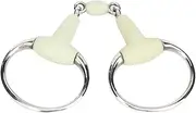 Horse Snaffle Bit,All Purpose Ring Snaffle Bit,Premium Stainless Steel Horse Bit with Flavor Rubber Wrapped Mouth Snaffle Bit for Enhanced Horse Training and Racing Performance