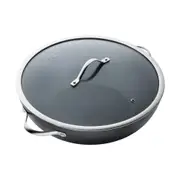 Baccarat iD3 Hard Anodised Non Stick Wok with Lid 36cm - Robins Kitchen