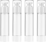 Pump Dispenser 50 ml, 4 Pieces Pump Bottle Empty, Airless Pump Dispenser Cream, Travel Dispenser Bottle, Vacuum Cosmetic Container, Cream Dispenser Travel Bottles, Empty Lotion Pump Bottle for Travel