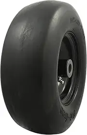 MARASTAR 00232 Universal Fit Flat Free 11 x4.00-5 Lawnmower Tire Assembly, 3.4" Centered Hub, 3/4" Bushing