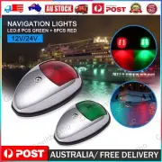 2PCS Boat Navigation Light Green Red LED Starboard and Port Side Light DC 12-24V