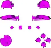 eXtremeRate Chrome Purple Repair ABXY D-pad ZR ZL L R Keys for Nintendo Switch Pro Controller, Glossy DIY Replacement Full Set Buttons with Tools for Nintendo Switch Pro - Controller NOT Included
