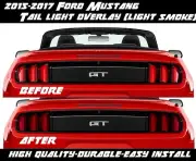 Light Smoke Tail Light Overlay Tint for 2015 2016 2017 Ford Mustang American