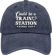 [additio] Dad Hats Could be a Train Station Kinda Day Baseball Caps, Funny Dad Hat for Men