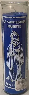Veladoras Misticas La Santisima Muerte (Holy Death) Candle Color Azul/Blue