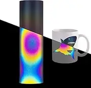VINYL FROG Reflective Colorful Black Adhesive Vinyl 12 inches x 6 FT Roll, Flashlight Sensitive Craft Vinyl for Decals, Cars, Bikes, Motorcycles, Helmets, Mailbox, Reflective Tape Roll