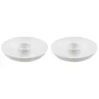 2x Ladelle Alto Serve & Share Chip/Dip Porcelain Serving Platter Kitchen/Dining