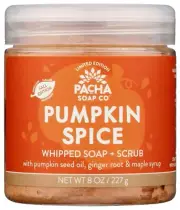PACHA SOAP Pumpkin Spice Vitamin Rich Moisturizing Whipped Soap & Scrub 8 OZ