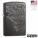 【美國 Zippo】世界經典品牌 Iced Paisley 永恆佩斯利防風打火機.灰黑羽翼/美國製造.原廠終身保修/29431