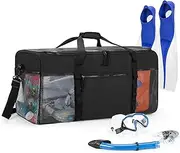 Fasrom XL Mesh Dive Duffel for Scuba Diving Gear, Oversized Sport Duffle for Snorkeling, Swimming, Beach and Gym Items, Black (Empty Bag Only)