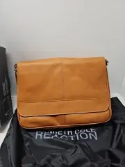 Reaction by Kenneth Cole Tan Soft Leather Briefcase w/ Matching Shoulder Strap