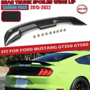 For 2015~22 Ford Mustang GT500 GT350 2 Door Rear Trunk Spoiler Wing Carbon Fiber (for: Ford)