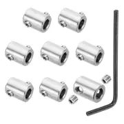 11mm Hole Wire Rope Clips Set, 8 Set Double Holes with M6 Screws Spanner 16x20mm