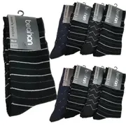 9 Pairs COTTON BUSINESS SOCKS Mens Dress Crew Plain Work Casual BULK