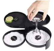 1 Pack 3 Tier Bar Glass Rimmer for Margarita and Cocktail, Bartender Tool