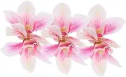 DIKACA 3pcs Tropical Flower Hair Clips Faux Cymbidium Accessories for Women Beach Weddings Summer Vacations Lightweight Floral Hairpins Bohemian Style Hair Accessories