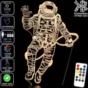 SPACE MAN ROCKET ASTRONAUT3D LED Battery USB Night Light 7 Colour Changing Lamp