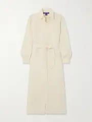 [Ralph Lauren Collection] Ralph Lauren Collection - Vicki Linen Midi Shirt Dress - Cream - US10 US 10 Cream