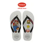 HAVAIANAS哈瓦仕 男女鞋 拖鞋 夾腳拖 馬力歐 蘑菇 白/黑 MARIO BROS 4140269-0128U