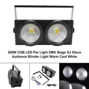 200W COB LED Par Light DMX Stage DJ Disco Audience Blinder Light Warm White