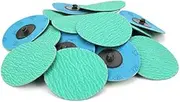BHA Green Zirconia with Grind Aid Quick Change Sanding Discs Type R Male Roll On, 3" (120 Grit) - 25 Pack